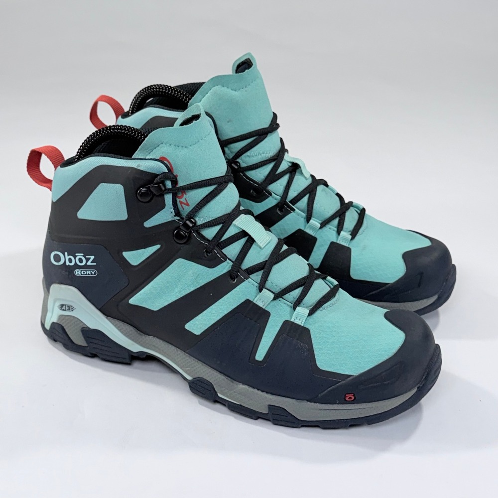 Oboz Arete Mid Hiking Boots Womens 8 Teal Blue B-Dry Waterproof Gorpcore Outdoor